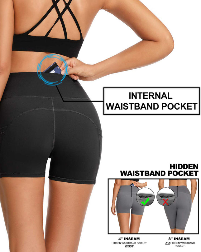 Yoga Pants - Three Points High Waist, 3 Pairs Of Black, Black Tie-dye, Blue Purple Starry Sky