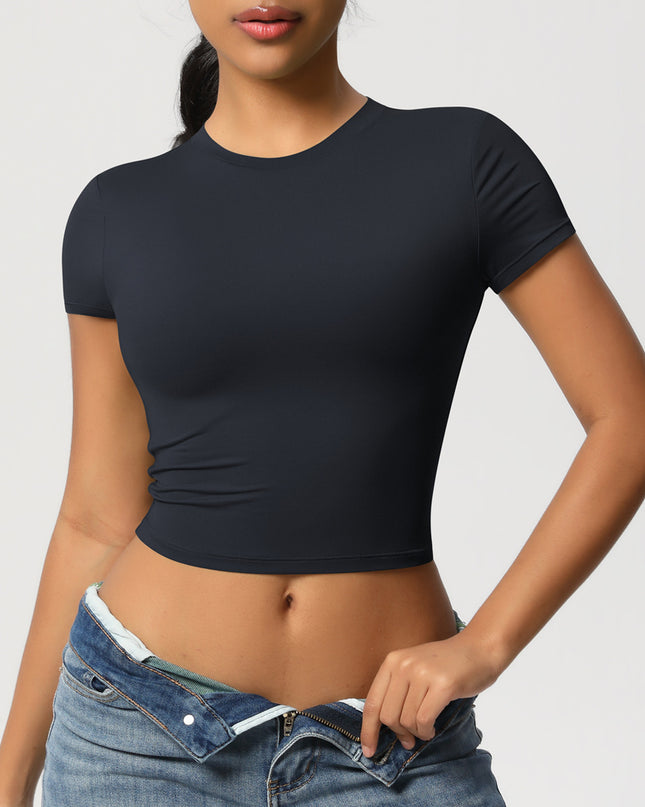 European And American Leisure All-match Tight Quick-drying Workout Top