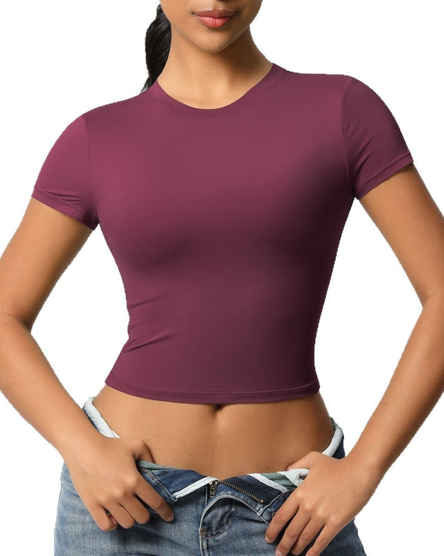 European And American Leisure All-match Tight Quick-drying Workout Top