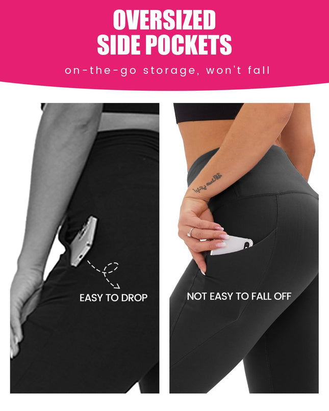 Yoga Pants - Cropped High-waisted Slanted Pockets Polyester Double Grinding Army Green Camouflage