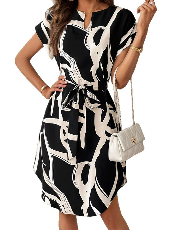 V-neck Elegant Fashion Women's Clothing Dress