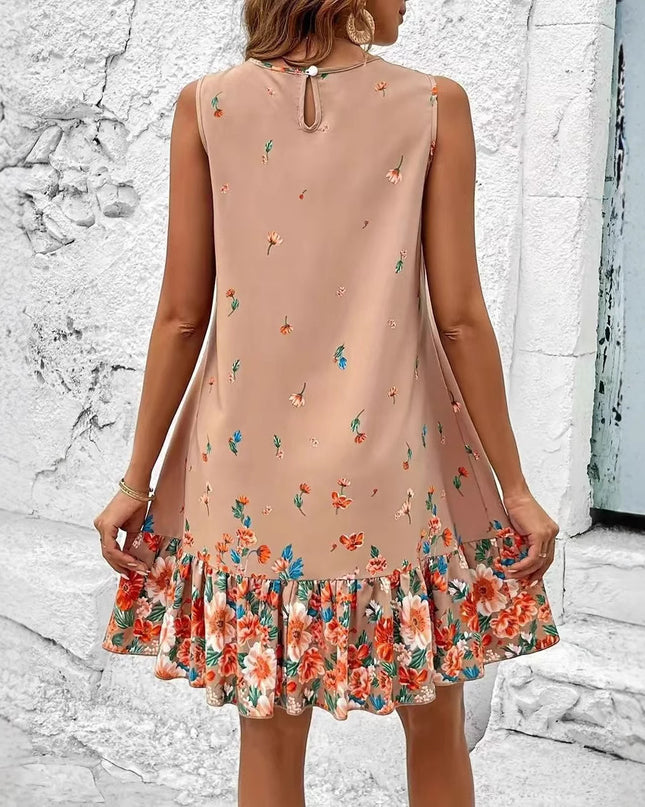 Short Sleeve Dress Women's Mid-length