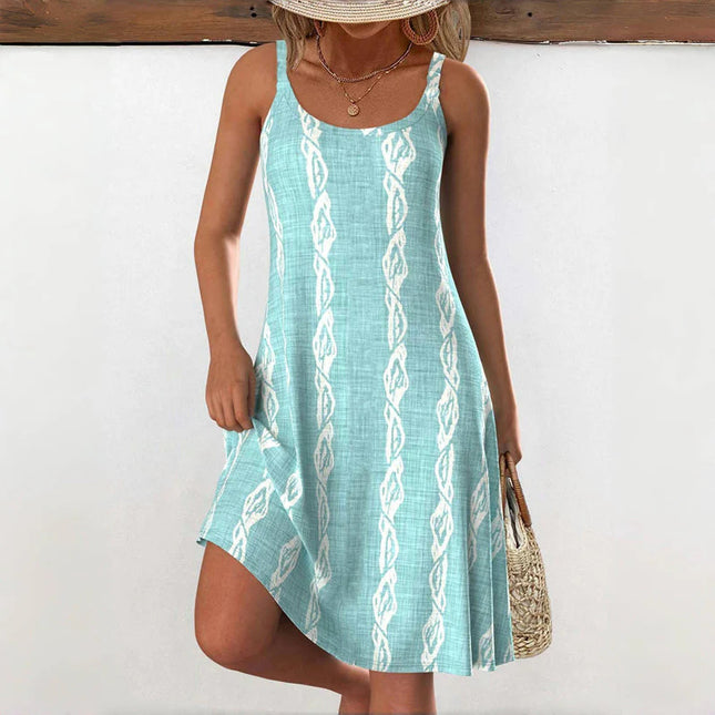 3D Creative Printing Suspender Dress Comfortable