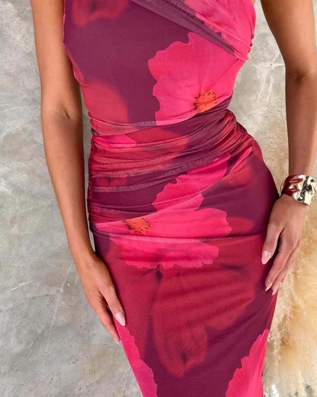 New European And American Plaid Waist Tight Sexy Backless Spaghetti Straps Dress Women