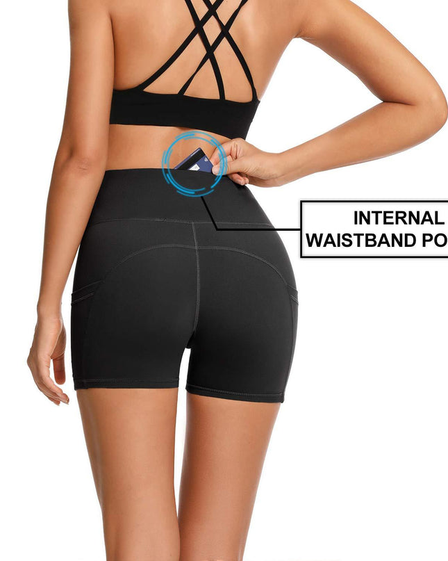 Yoga Pants - Three Points High Waist, 3 Pairs Of Black, Black Tie-dye, Blue Purple Starry Sky