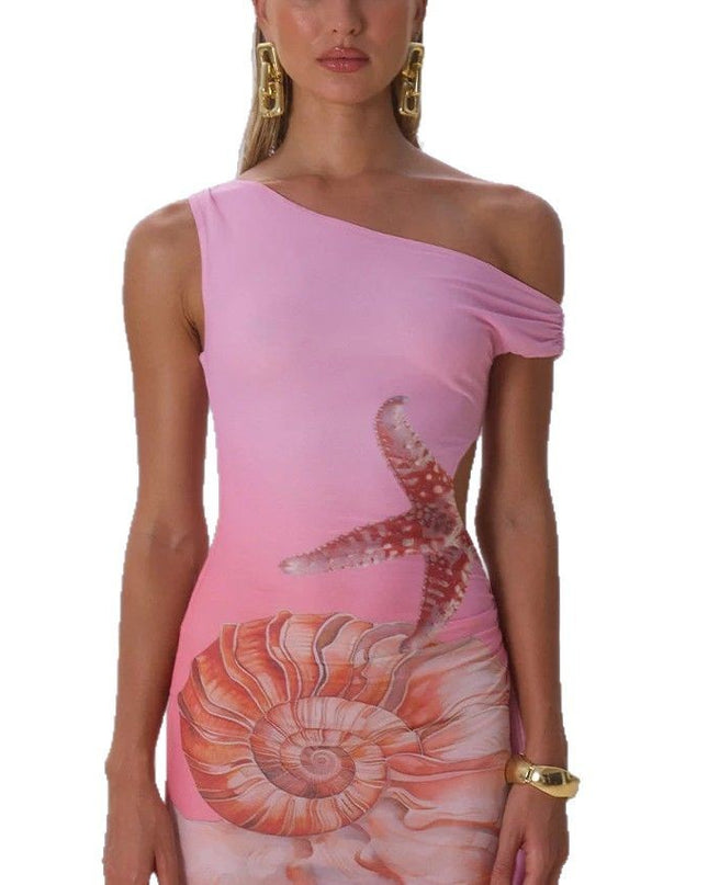 Design Sense Off-shoulder Slim Fit Waist Dress