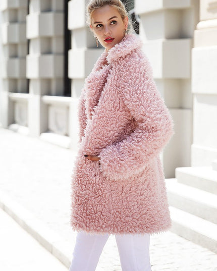 Faux Fur Long Casual Coat